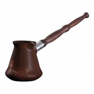 Турка керамическая для кофе Ceraflame Ibriks Classic, 0.5 л, цвет шоколад с декором
