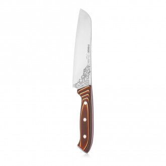 Нож Сантоку Pirge Elite 18 см, цвет коричневый