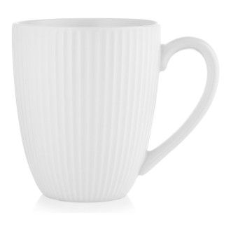 Кружка из костяного фарфора для чая и кофе Walmer Riffle, 0.42 л, цвет белый