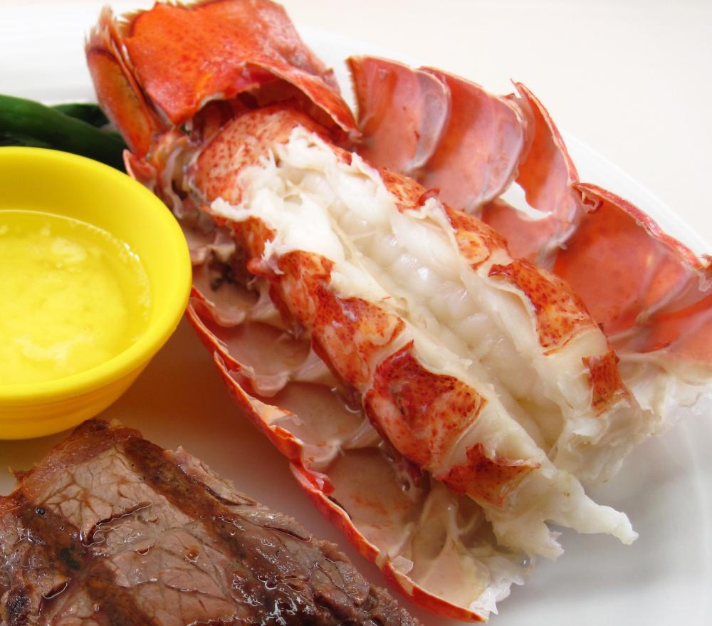 Boiled lobster tail