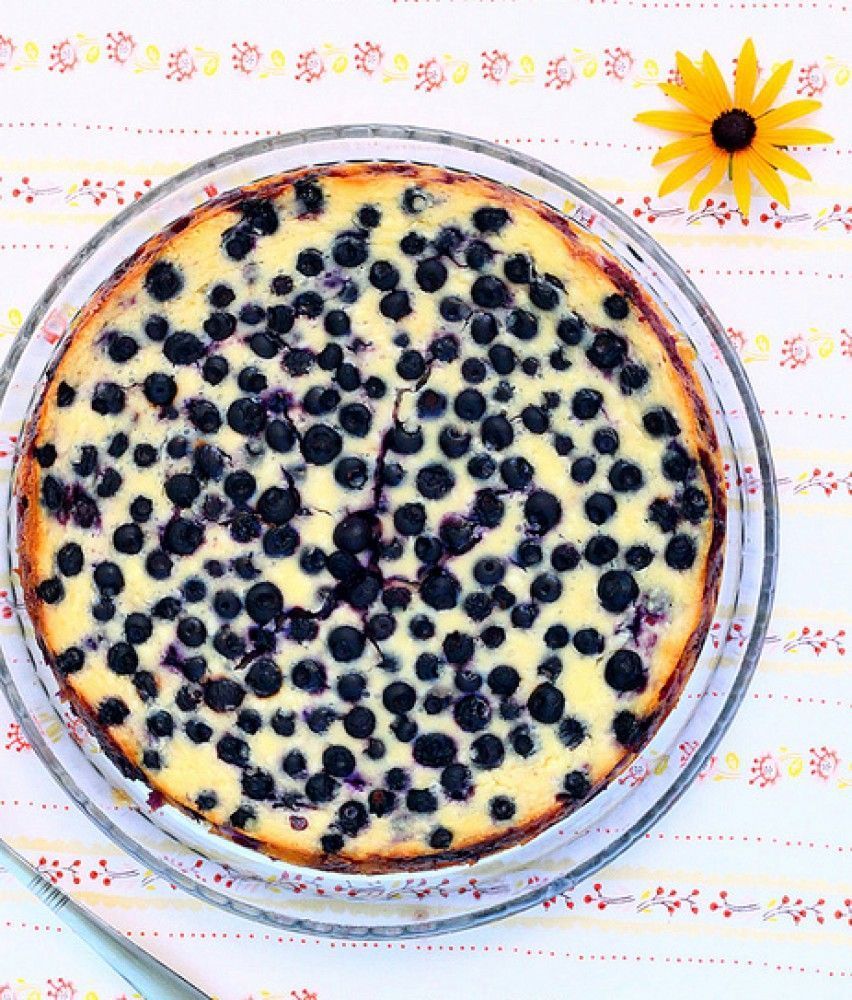 Творожный пирог с черникой, пошаговый рецепт на ккал, фото, ингредиенты - Туся