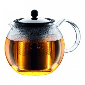 Чайник заварочный с прессом Bodum Assam, 1 л, цвет хром