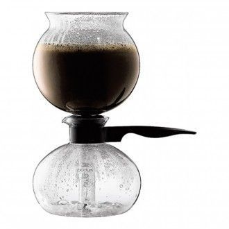 Кофеварка-сифон вакуумная (балансирный габет) Bodum Pebo для кухонной плиты или горелки, 1 л, цвет прозрачный