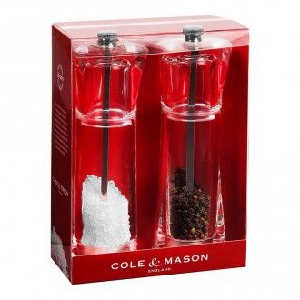 Набор мельниц соли и перца Cole & Mason Prism 2 шт., 165мм, цвет прозрачный