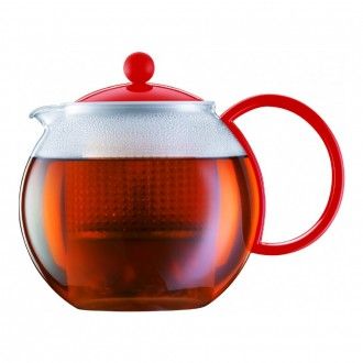 Чайник заварочный с прессом Bodum Assam, 1 л, цвет красный