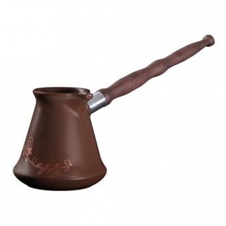 Турка керамическая для кофе Ceraflame Ibriks Classic, 0.3 л, цвет шоколад с декором