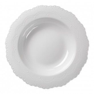 Тарелка суповая Walmer Vivien, 22 см, цвет белый