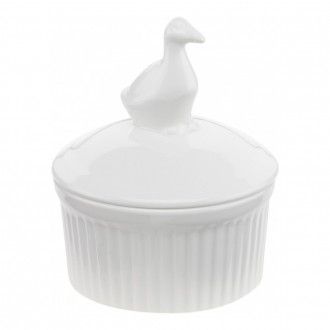 Горшочек для запекания с крышкой Walmer Duck, 0.12 л, цвет белый