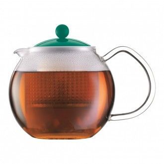 Чайник заварочный с прессом Bodum Assam, 0.5 л, цвет бирюзовый