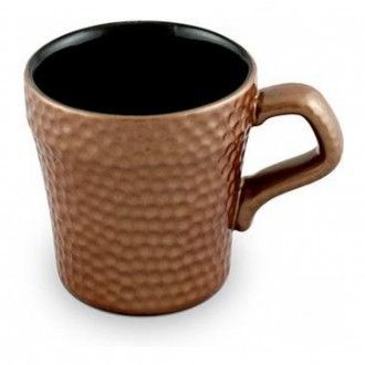 Чашка керамическая для кофе Ceraflame Hammered, 0.15 л, цвет медный