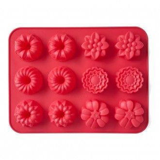 Форма для выпечки на 12 кексов Walmer Cupcakes, цвет красный