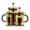 Кофейник френч-пресс Bodum Chambord, 0.35 л, цвет золото изображение №7