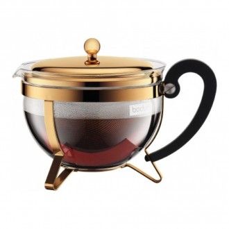 Чайник заварочный с сито-фильтром Bodum Chambord, 1.3 л, цвет золото
