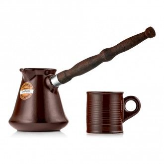 Набор для кофе Ceraflame (турка + чашка для эспрессо), 0.35 л, цвет шоколад