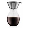 Кофейник кемекс Bodum Pour Over с многоразовым сито-фильтром, 1.5 л, цвет белый полупрозрачный изображение №0