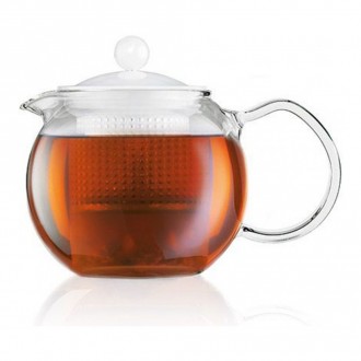Чайник заварочный с прессом Bodum Assam, 0.5 л, цвет прозрачный