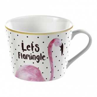 Кружка подарочная Kitchen Craft Let's Flamingle, 0.45 л, цвет розовый