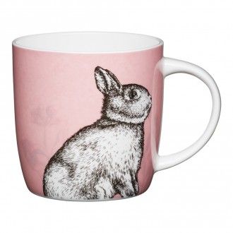 Кружка Kitchen Craft Rabbit, 0.42 л, цвет розовый