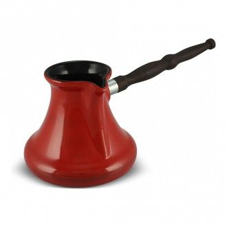 Турка керамическая для кофе Ceraflame Gourmet с индукционным покрытием, 0.55 л, цвет красный