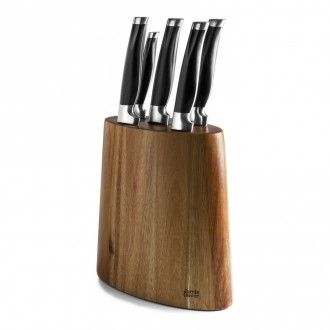 Набор: подставка для ножей + 5 ножей Jamie Oliver, цвет светлое дерево