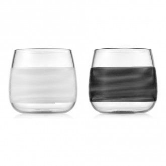 Набор бокалов Walmer Strip 2 шт. с силиконовым ободком, 0.22 л, цвет прозрачный