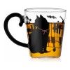 Кружка стеклянная с рисунком Черная кошка Walmer Lady-Cat, 0.35 л, цвет прозрачный изображение №2