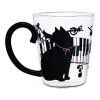 Кружка стеклянная с рисунком Черная кошка Walmer Lady-Cat, 0.35 л, цвет прозрачный изображение №0