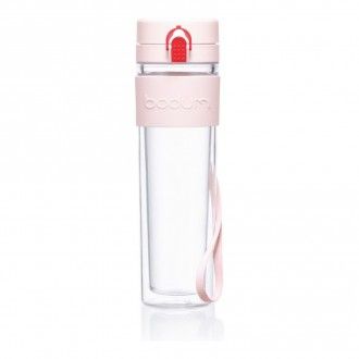 Бутылка для воды с двойными стенками Bodum Bistro, 0.5 л, цвет розовый