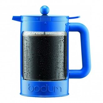 Кофейник френч-пресс для приготовления холодного кофе Bodum Bean Ice, 1.5 л, цвет синий