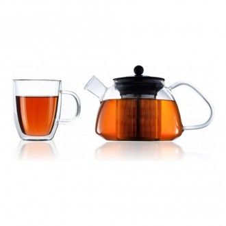 Набор чайный Walmer 2 предмета: термокружка Queen 0.48 л. + чайник заварочный Boss с сито-фильтром 0.6 л., цвет прозрачный