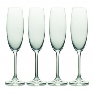 Набор бокалов для шампанского Kitchen Craft Mikasa Julie 4 шт. хрусталь, 0.23 л, цвет прозрачный