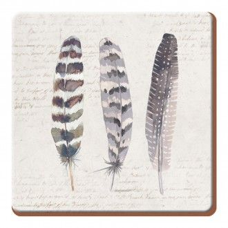 Набор из 6-ти сервировочных салфеток Kitchen Craft Feathers, цвет серый