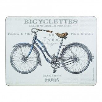 Набор из 6-ти сервировочных салфеток Kitchen Craft Bicycles, цвет серый