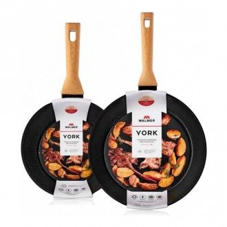 Набор Walmer York: сковороды 20 см + 28 см, цвет черный