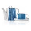 Набор чайный Walmer Denim 2 предмета: чашка с блюдцем 0.25 л + чайник заварочный 0.95 л, цвет синий изображение №0