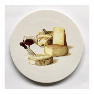 Блюдо сервировочное плоское Ceramiche Noi Cheese, 33 см, цвет белый
