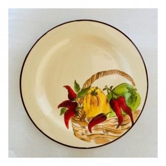 Тарелка обеденная Ceramiche Noi Pepper, 28 см, цвет белый