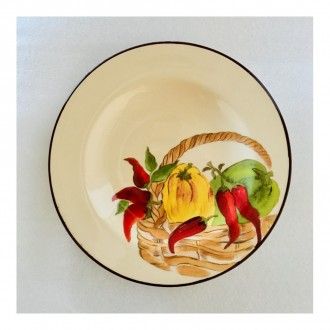 Тарелка десертная Ceramiche Noi Pepper, 23 см, цвет белый
