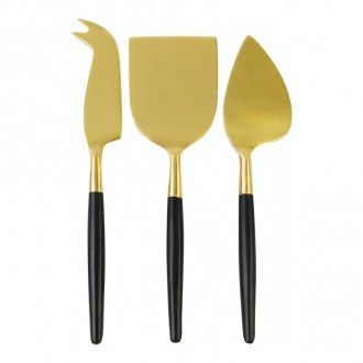 Набор ножей для сыра Be Home Black&Gold 3 предмета, цвет черный