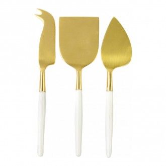 Набор ножей для сыра Be Home White&Gold 3 предмета, цвет белый
