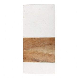 Доска сервировочная Be Home Marble&Acacia 39.5х18 см, цвет белый