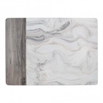 Набор из 4-х сервировочных салфеток Kitchen Craft Marble, цвет серый