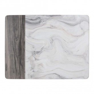 Набор из 4-х сервировочных салфеток Kitchen Craft Marble, цвет серый