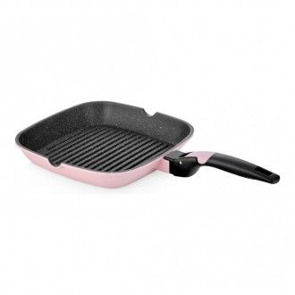 Сковорода-гриль Walmer Easy Click со съёмной ручкой, 24 см, цвет розовый