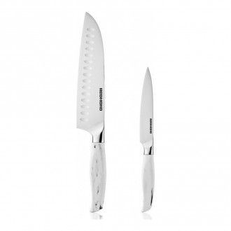 Набор Redmond Marble 2 предмета: нож сантоку 18 см + нож универсальный 13 см, цвет серый