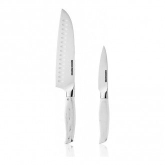 Набор Redmond Marble 2 предмета: нож сантоку 18 см + нож для овощей 9 см, цвет серый
