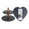 Набор 2 предмета: этажерка двухъярусная Walmer Slate  + доска сервировочная Kitchen Craft Artesà Heart Shaped, цвет черный изображение №0