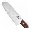 Набор Walmer 2 предмета: нож Сантоку Wenge 18 см + точилка для ножей складная Home Chef, цвет темное дерево изображение №2