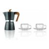 Набор Walmer: кофеварка гейзерная Blackwood 0.3 л + кофейная пара Floral 2 шт. 0.08 л, цвет черный изображение №0