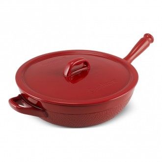 Сковорода керамическая с крышкой Ceraflame Hammered, 2.5 л, цвет красный